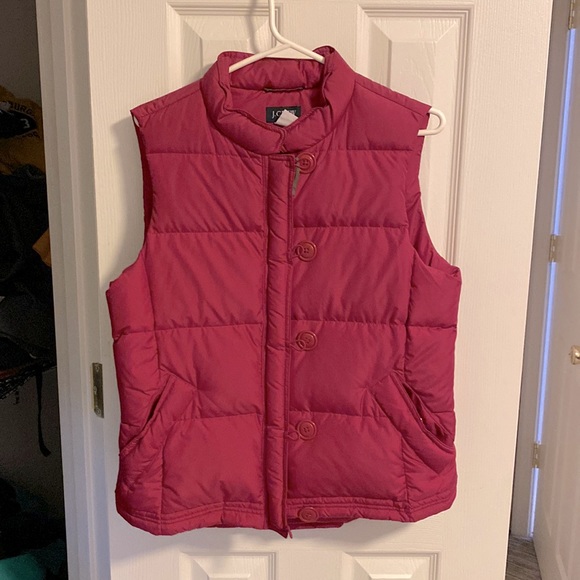 J Crew down vest with button pockets. Great for fall. Good condition.
